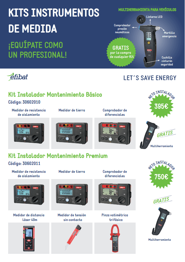 Kits de instrumentos de medida EFIBAT