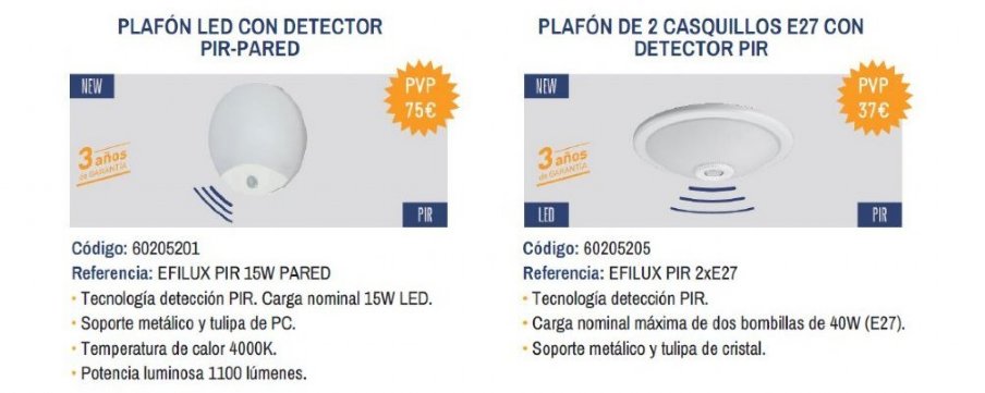 Nuevos plafones Efilux